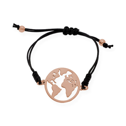 Pulsera Bola del Mundo Plata de Ley 925 Personalizable