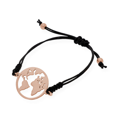 Pulsera Bola del Mundo Plata de Ley 925 Personalizable