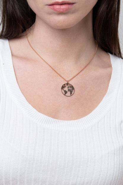 Colgante Bola del Mundo de Plata de Ley 925