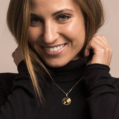 Colgante Bola del Mundo de Plata de Ley 925