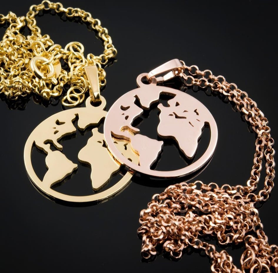 Colgante Bola del Mundo de Plata de Ley 925