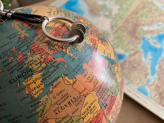 Llavero Travel con Aros Personalizados en Plata 925