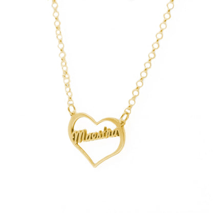Colgante Love Maestra en Plata 925 Diseño de Corazón