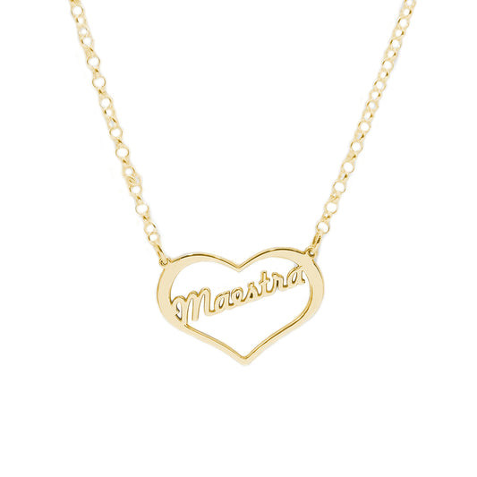 Colgante Love Maestra en Plata 925 Diseño de Corazón