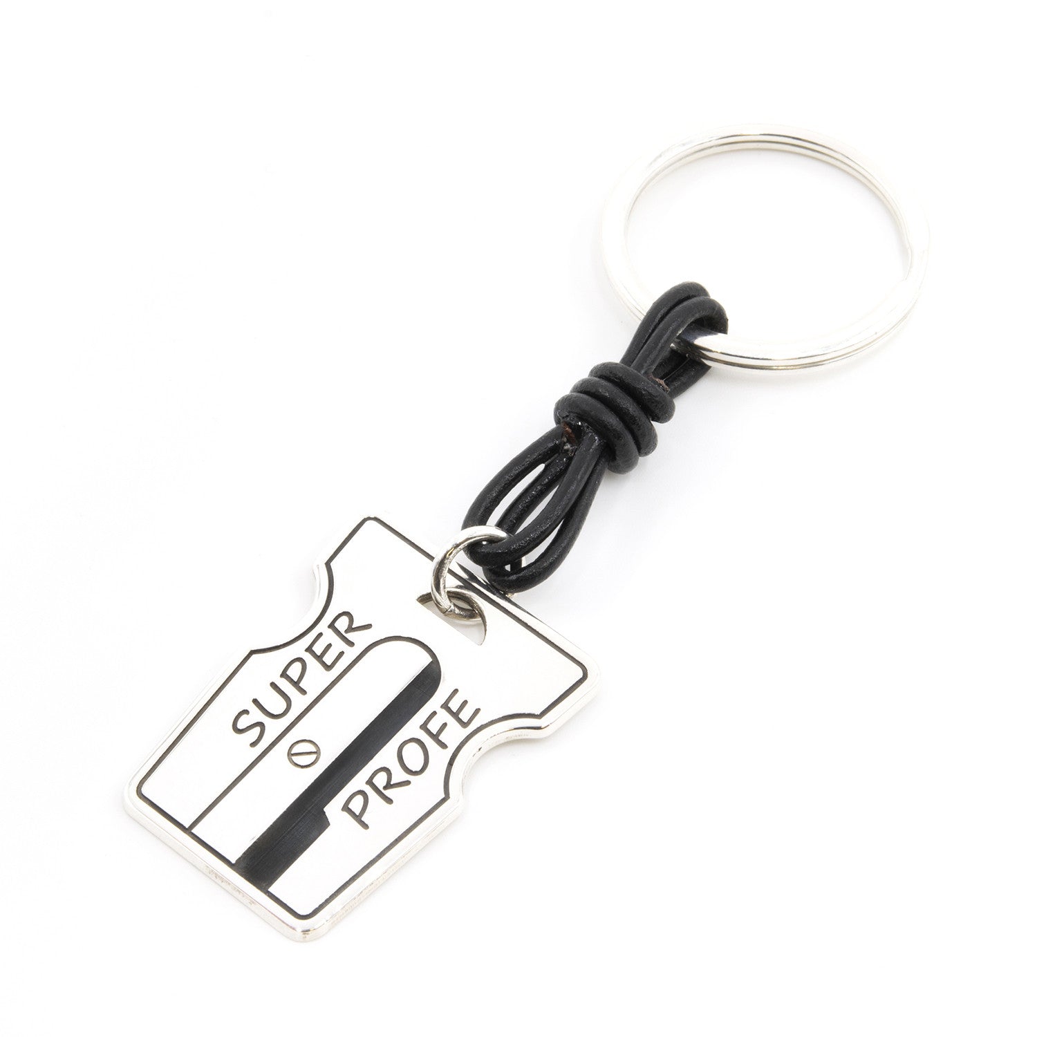Llavero Sacapuntas Super Profe Plata 925