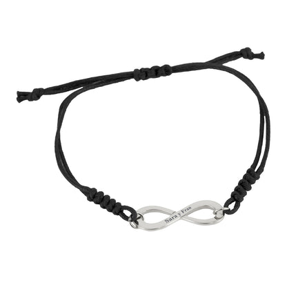 Pulsera de macramé con símbolo de infinito