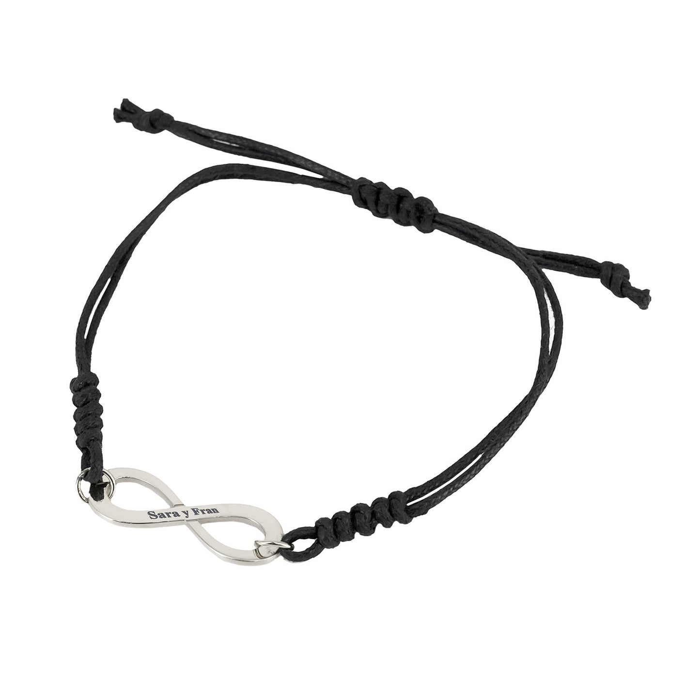 Pulsera de macramé con símbolo de infinito
