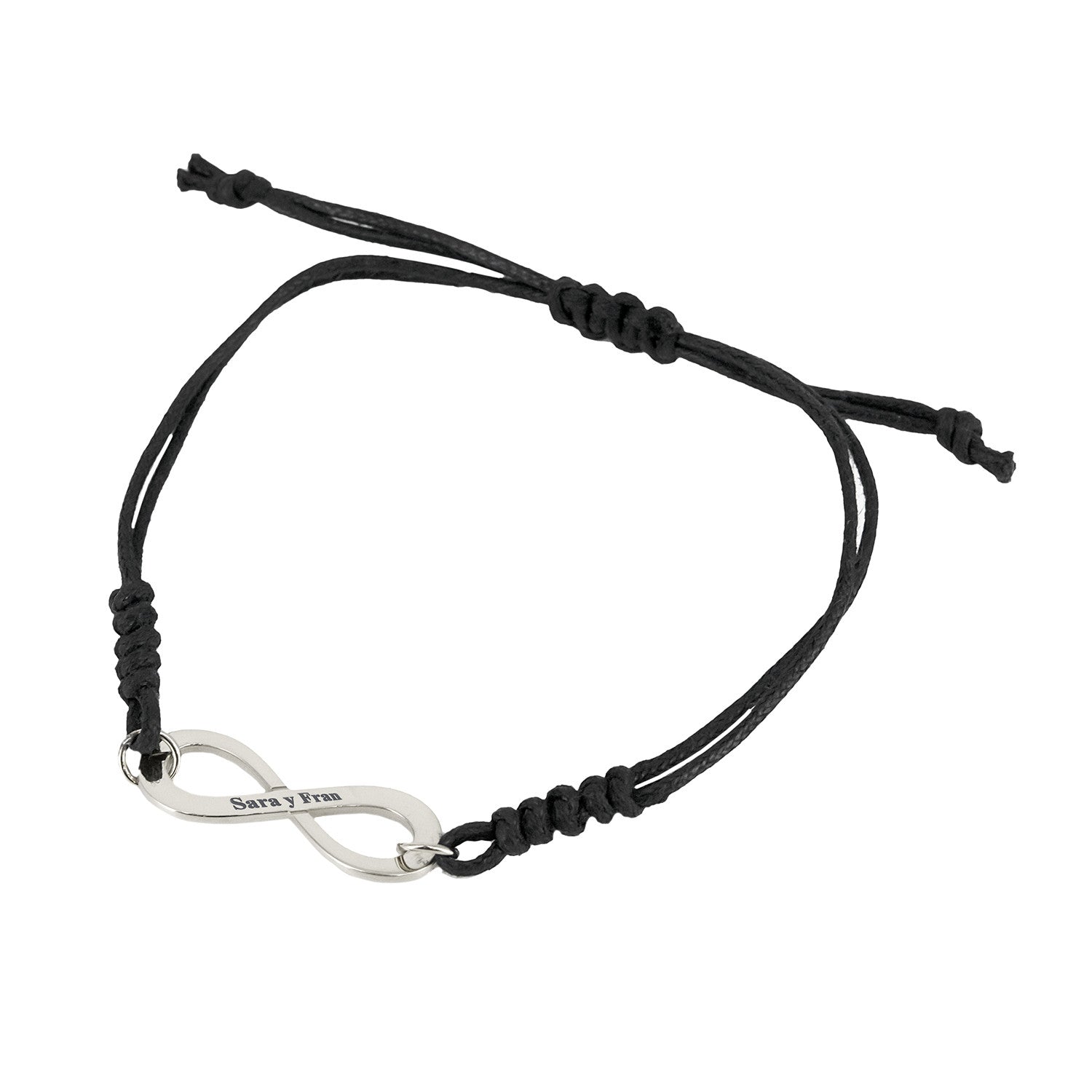 Pulsera de macramé con símbolo de infinito