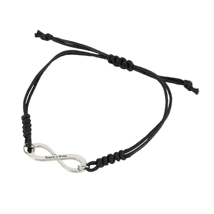 Pulsera de macramé con símbolo de infinito