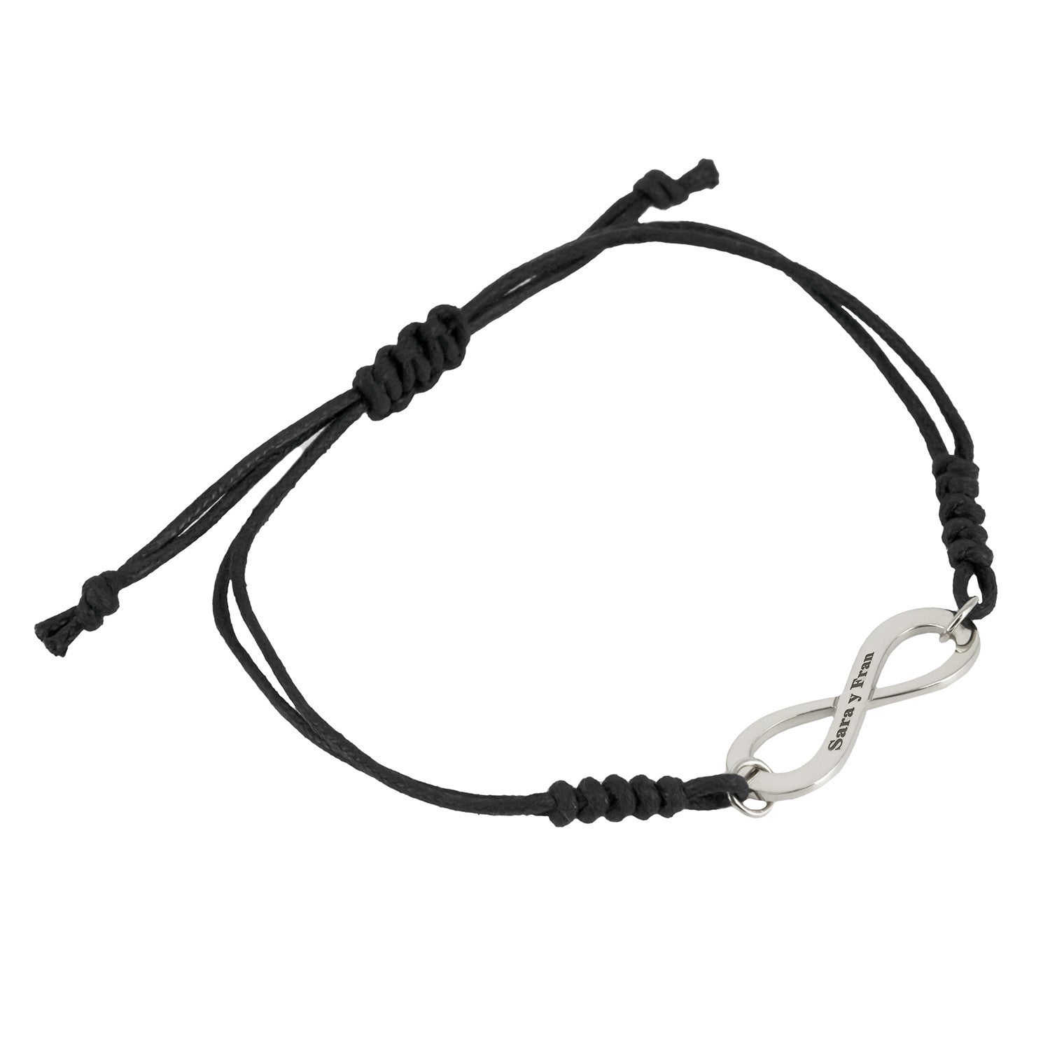 Pulsera de macramé con símbolo de infinito