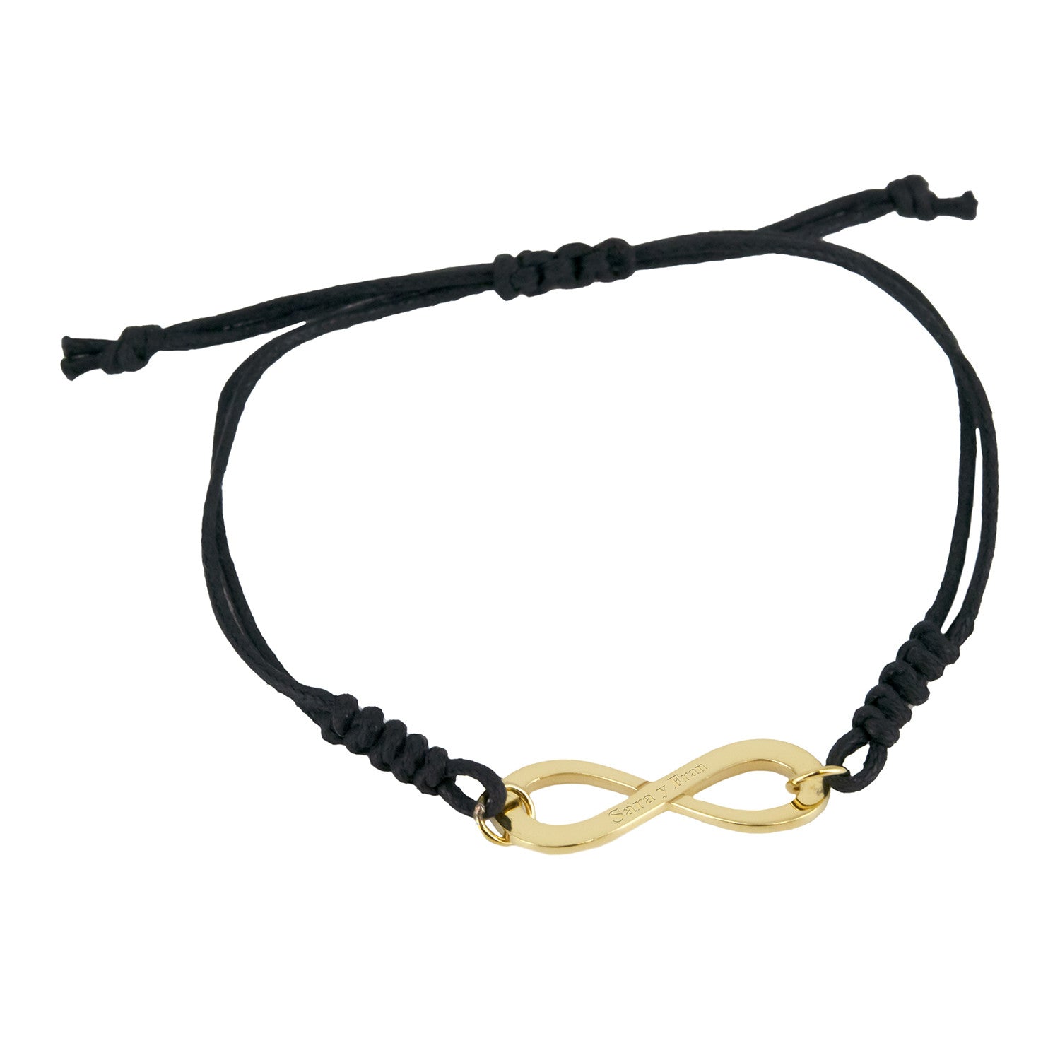 Pulsera de macramé con símbolo de infinito