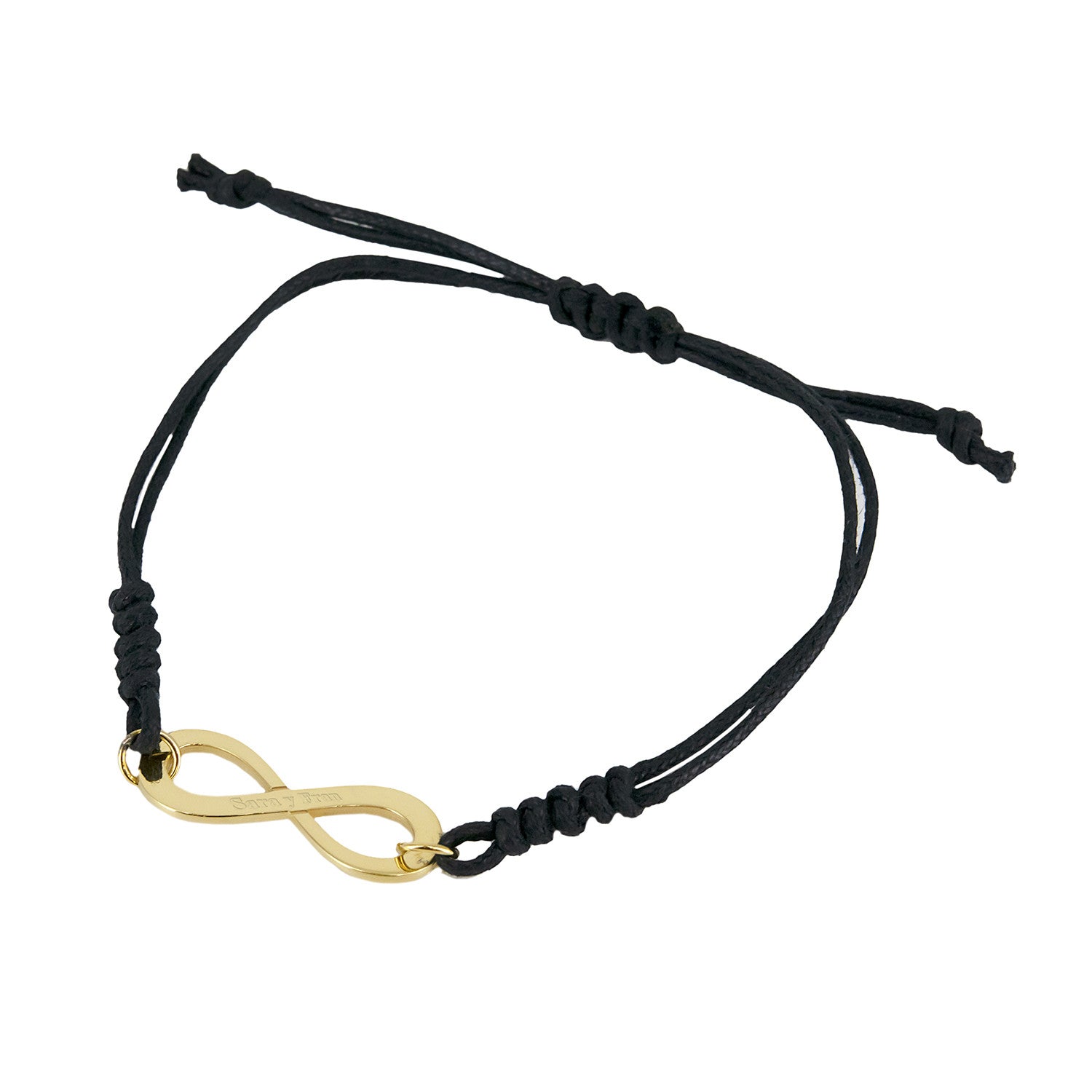 Pulsera de macramé con símbolo de infinito