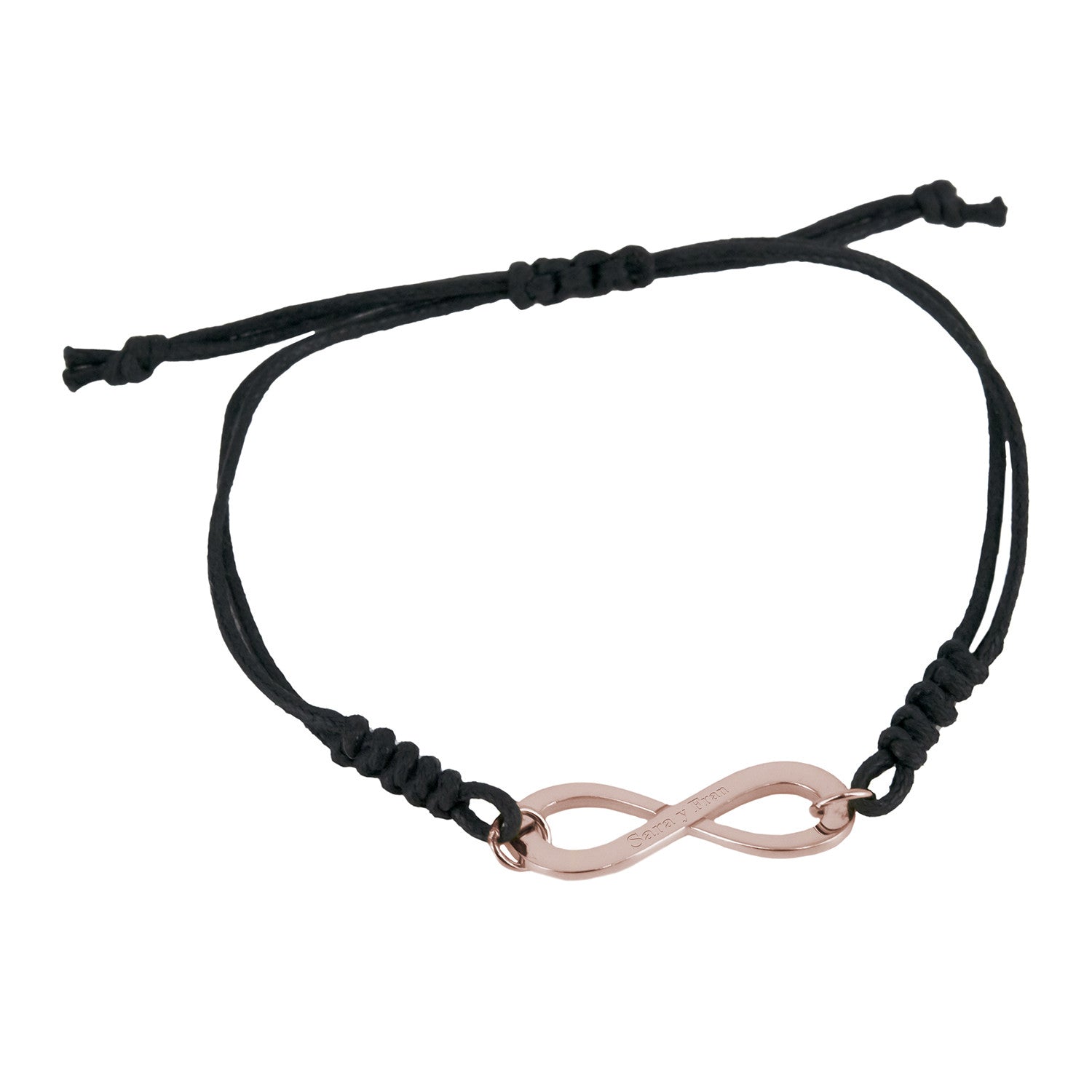 Pulsera de macramé con símbolo de infinito