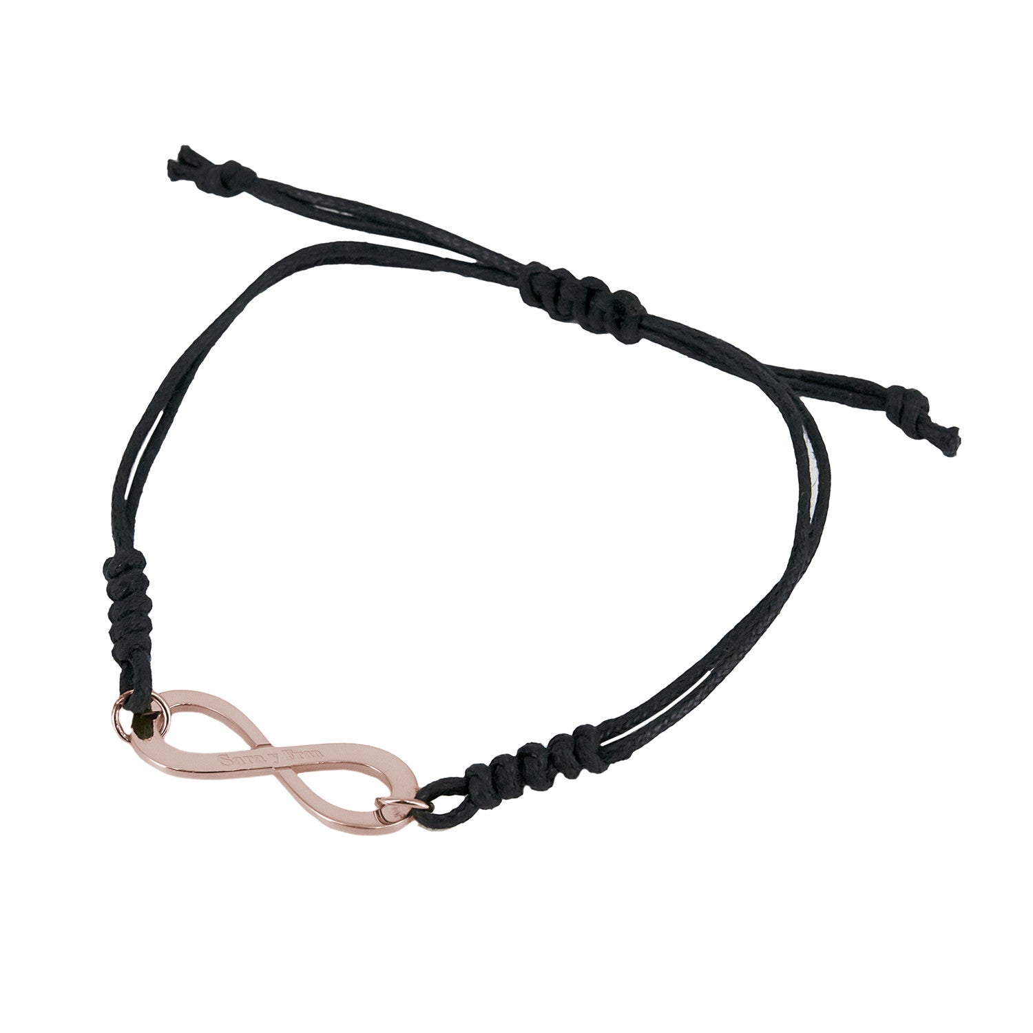 Pulsera de macramé con símbolo de infinito