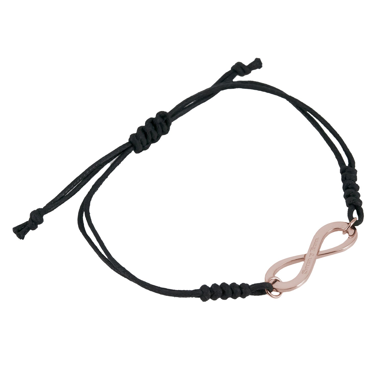 Pulsera de macramé con símbolo de infinito