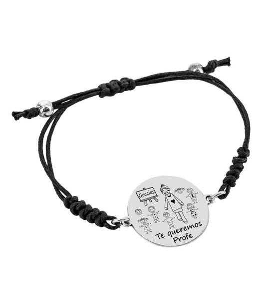 Pulsera Te Queremos Profe en Plata 925