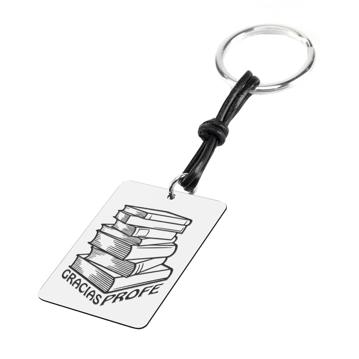 Llavero Gracias Profe en Plata 925