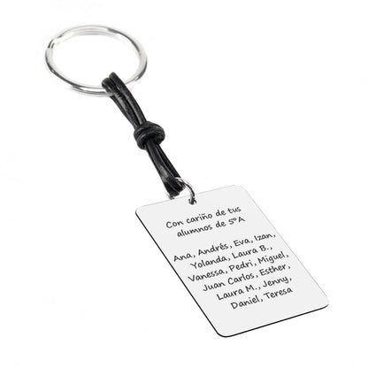 Llavero Gracias Profe en Plata 925