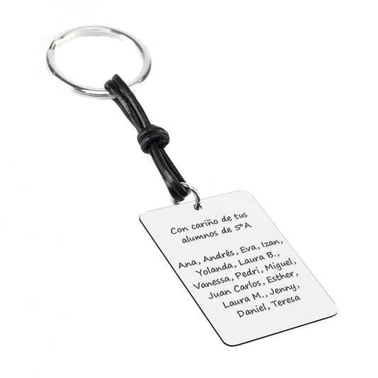 Llavero Gracias Profe en Plata 925