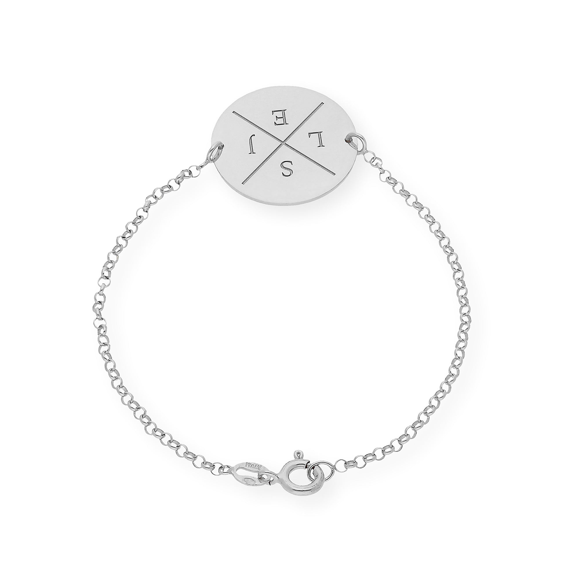 Pulsera Dije Find con Iniciales en Plata 925