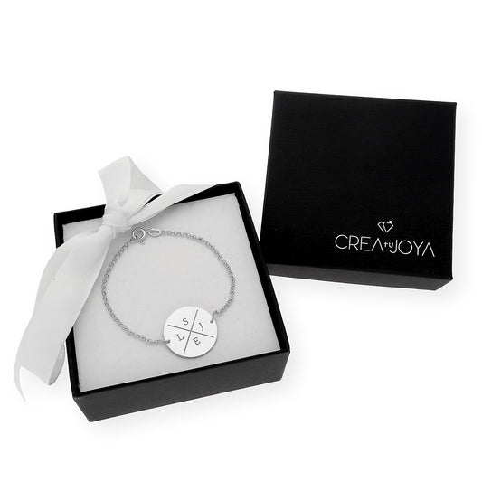 Pulsera Dije Find con Iniciales en Plata 925