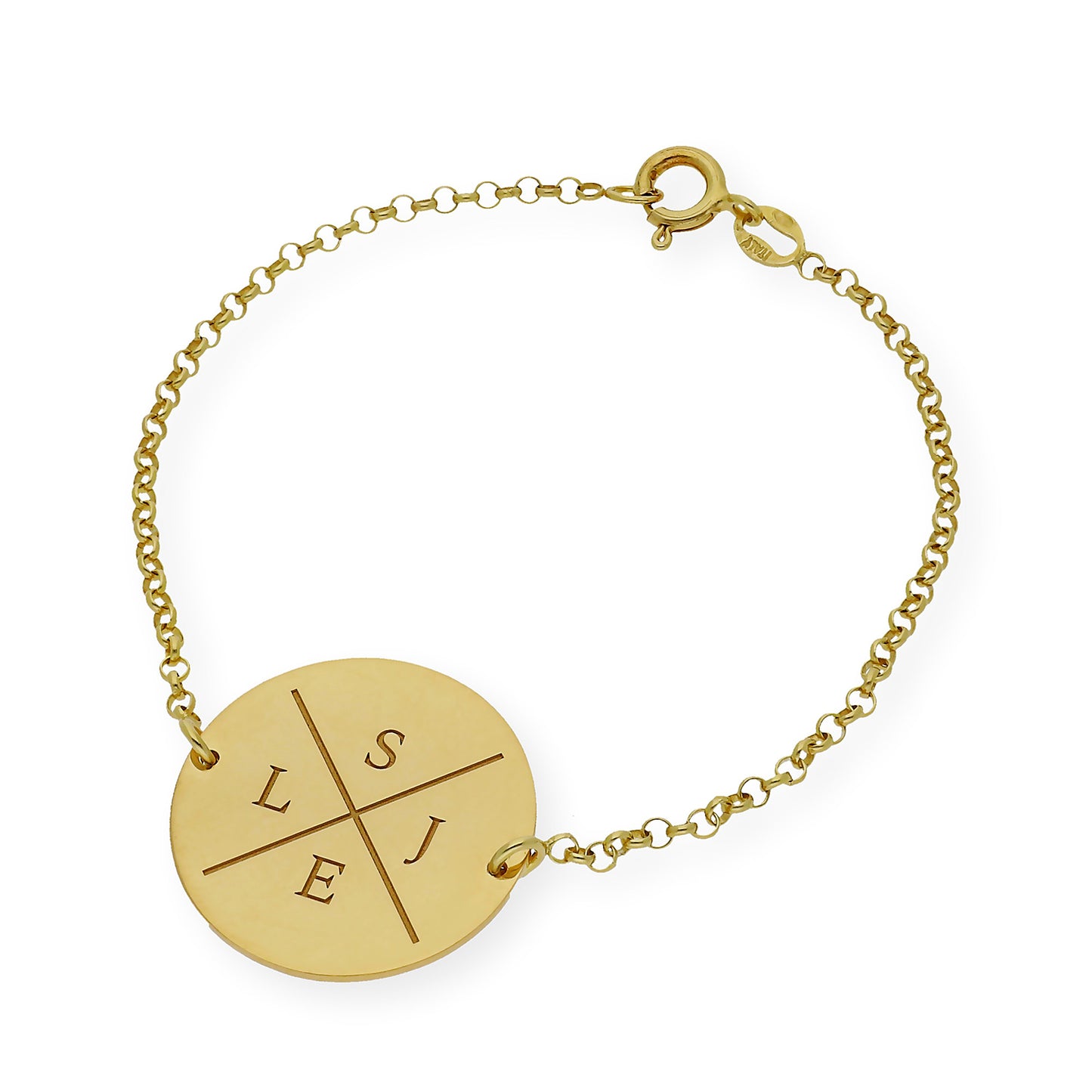 Pulsera Dije Find con Iniciales en Plata 925