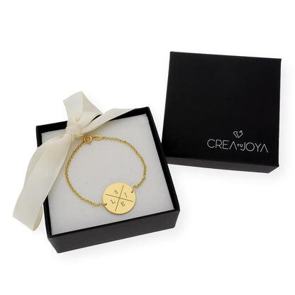 Pulsera Dije Find con Iniciales en Plata 925