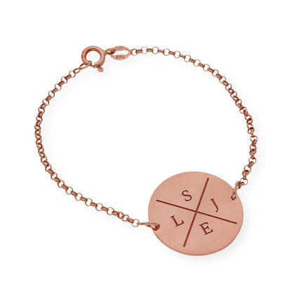 Pulsera Dije Find con Iniciales en Plata 925