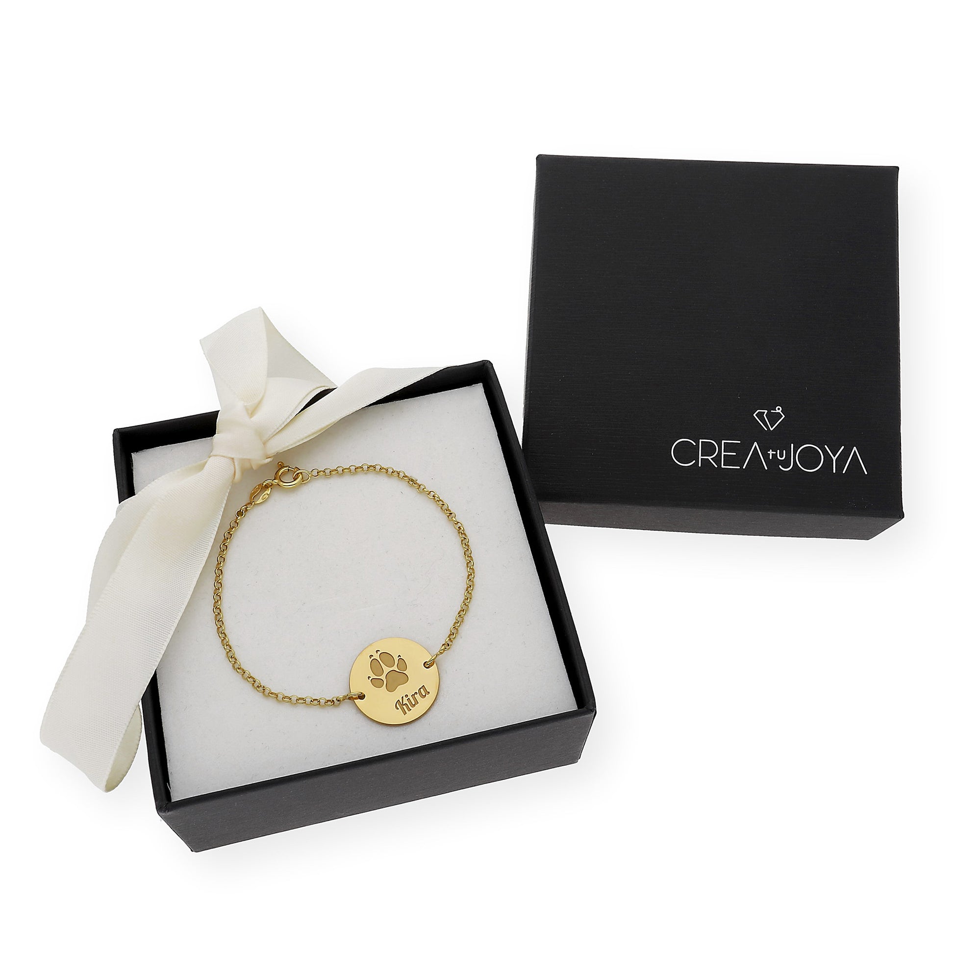 Pulsera Dije Huella con Nombre en Plata 925