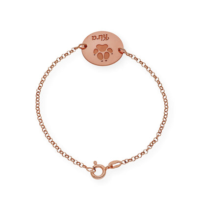 Pulsera Dije Huella con Nombre en Plata 925