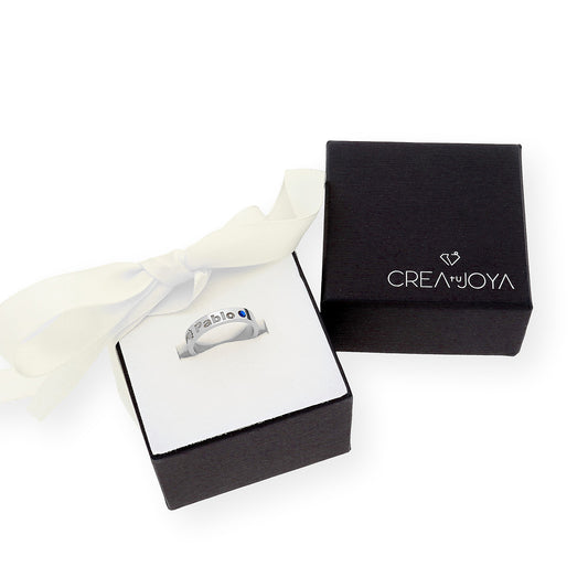 Anillo Amor de Madre con Piedra de Color en Plata 925