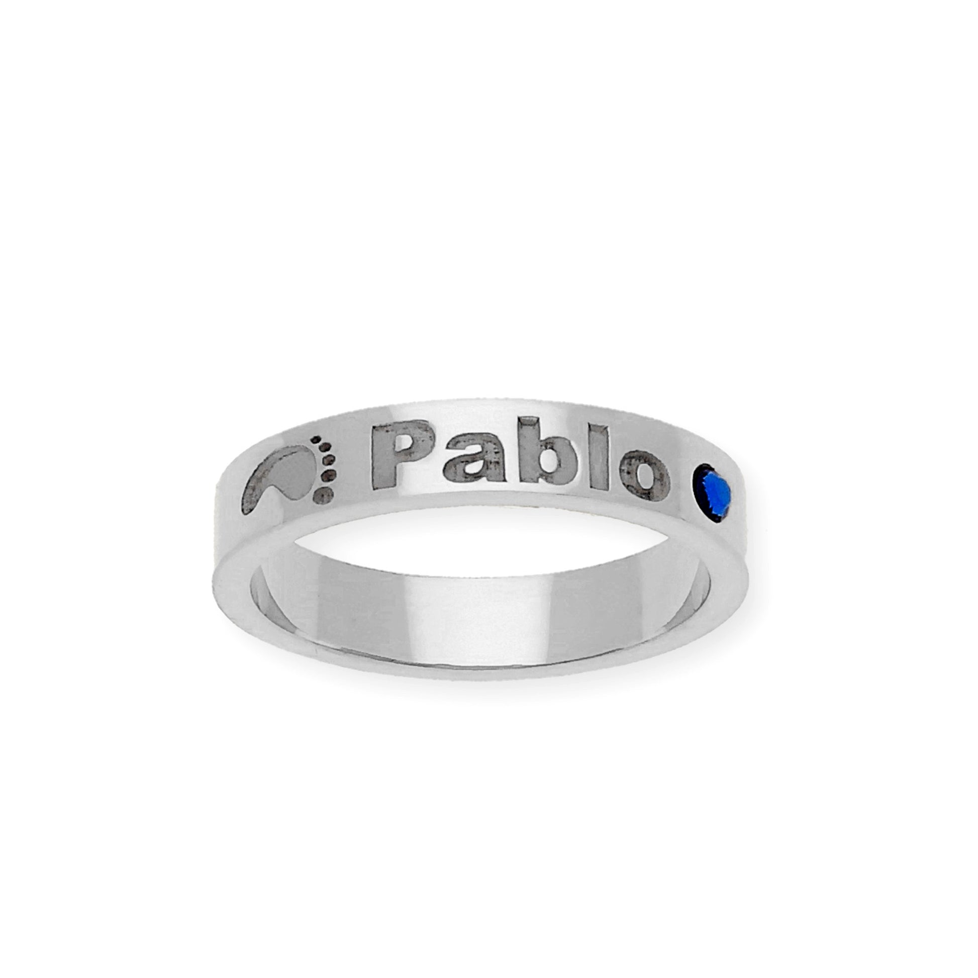 Anillo Amor de Madre con Piedra de Color en Plata 925 con Baño de Oro 18k