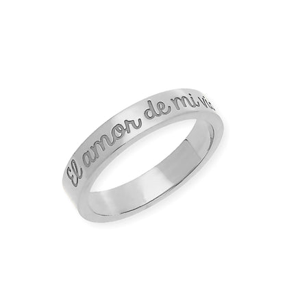 Anillo Elin Frase Grabada en Plata 925