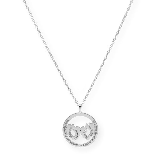 Colgante Eres Mi Vida con Frase y Huella en Plata 925
