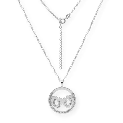 Colgante Eres Mi Vida con Frase y Huella en Plata 925