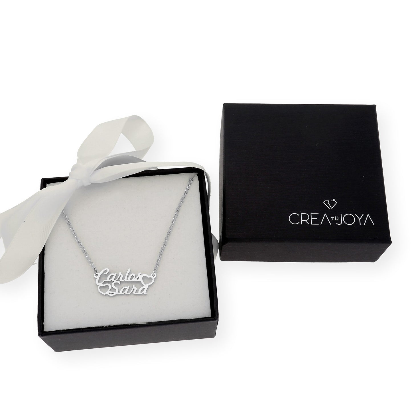 Colgante Eurídice Corazón y Nombres en Plata 925