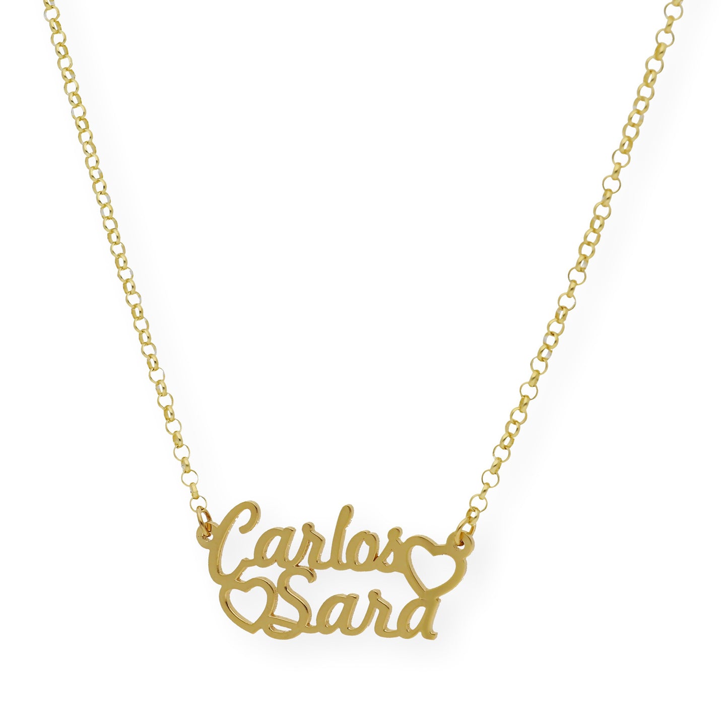 Colgante Eurídice Corazón y Nombres en Plata 925