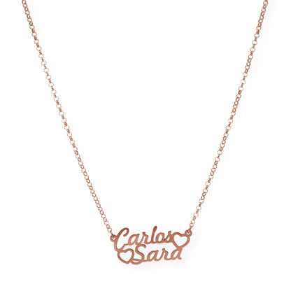 Colgante Eurídice Corazón y Nombres en Plata 925