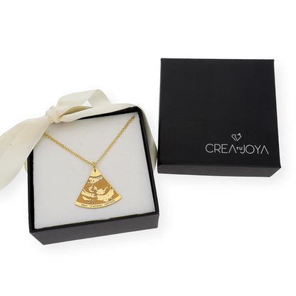 Colgante Ecografía Personalizado en Plata 925 con Baño de Oro 18k