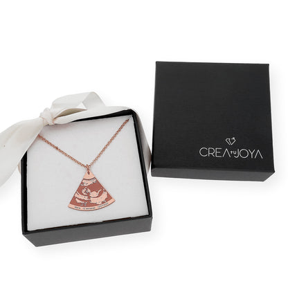 Colgante Ecografía Personalizado en Plata 925 con Baño de Oro 18k