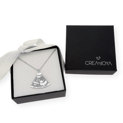 Colgante Ecografía Personalizado en Plata 925 con Baño de Oro 18k