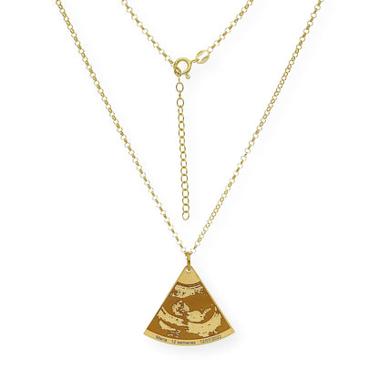 Colgante Ecografía Personalizado en Plata 925 con Baño de Oro Rosa 18k