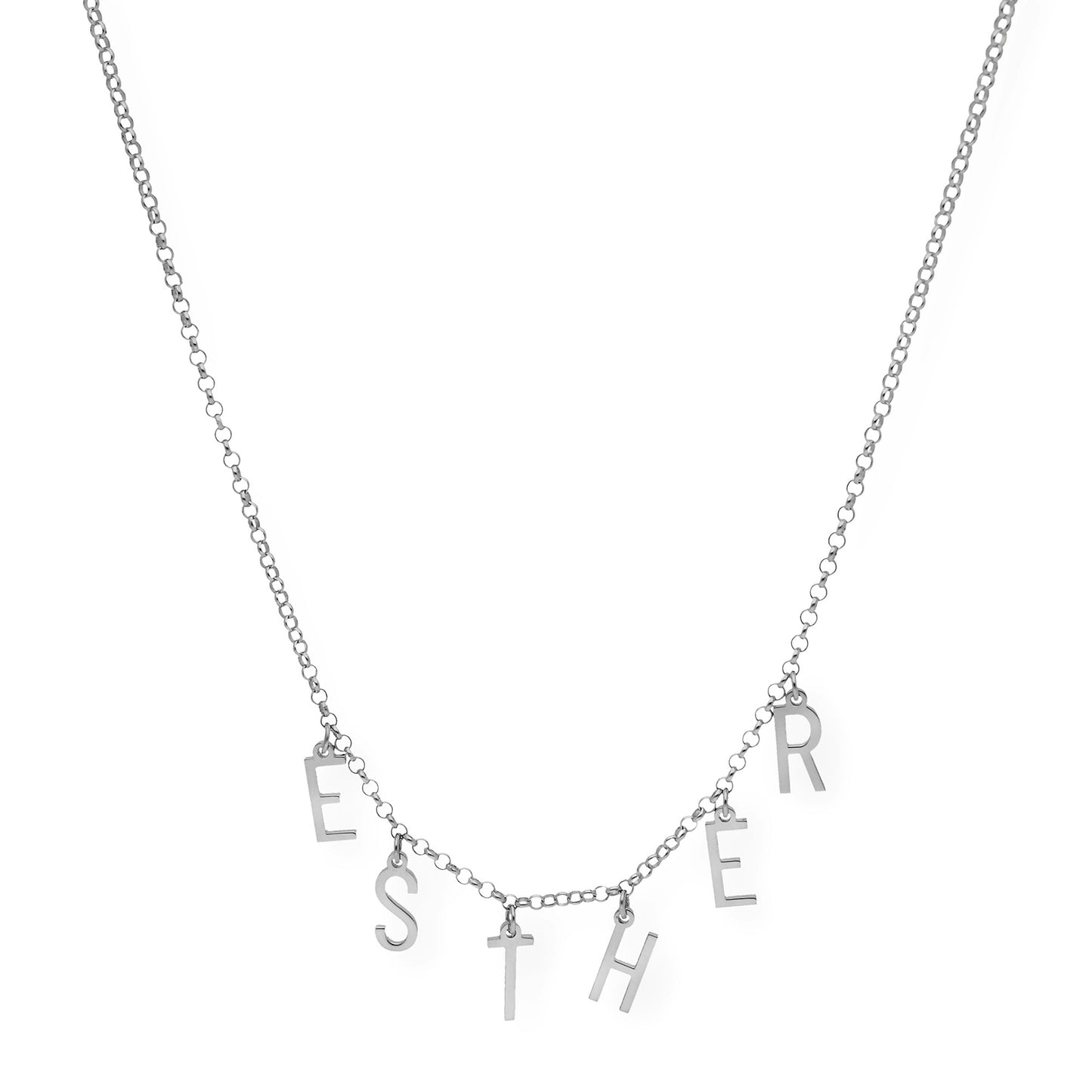 Collar Syna Nombre con Iniciales en Plata 925 con Baño de Oro 18k