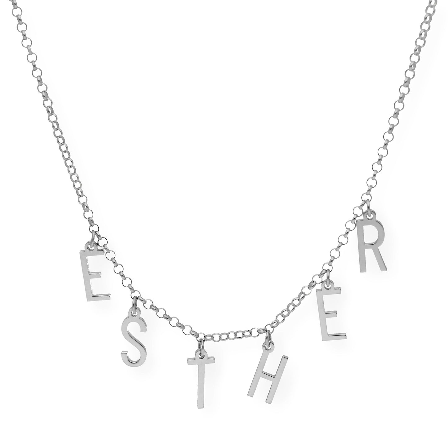 Collar Syna Nombre con Iniciales en Plata 925 con Baño de Oro 18k