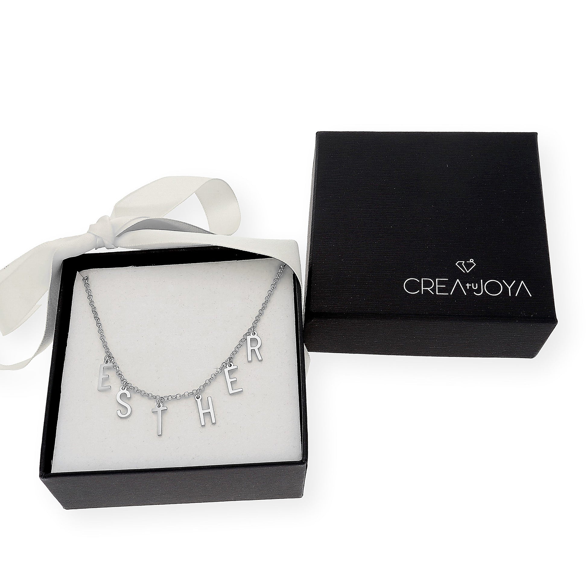 Collar Syna Nombre con Iniciales en Plata 925 con Baño de Oro 18k