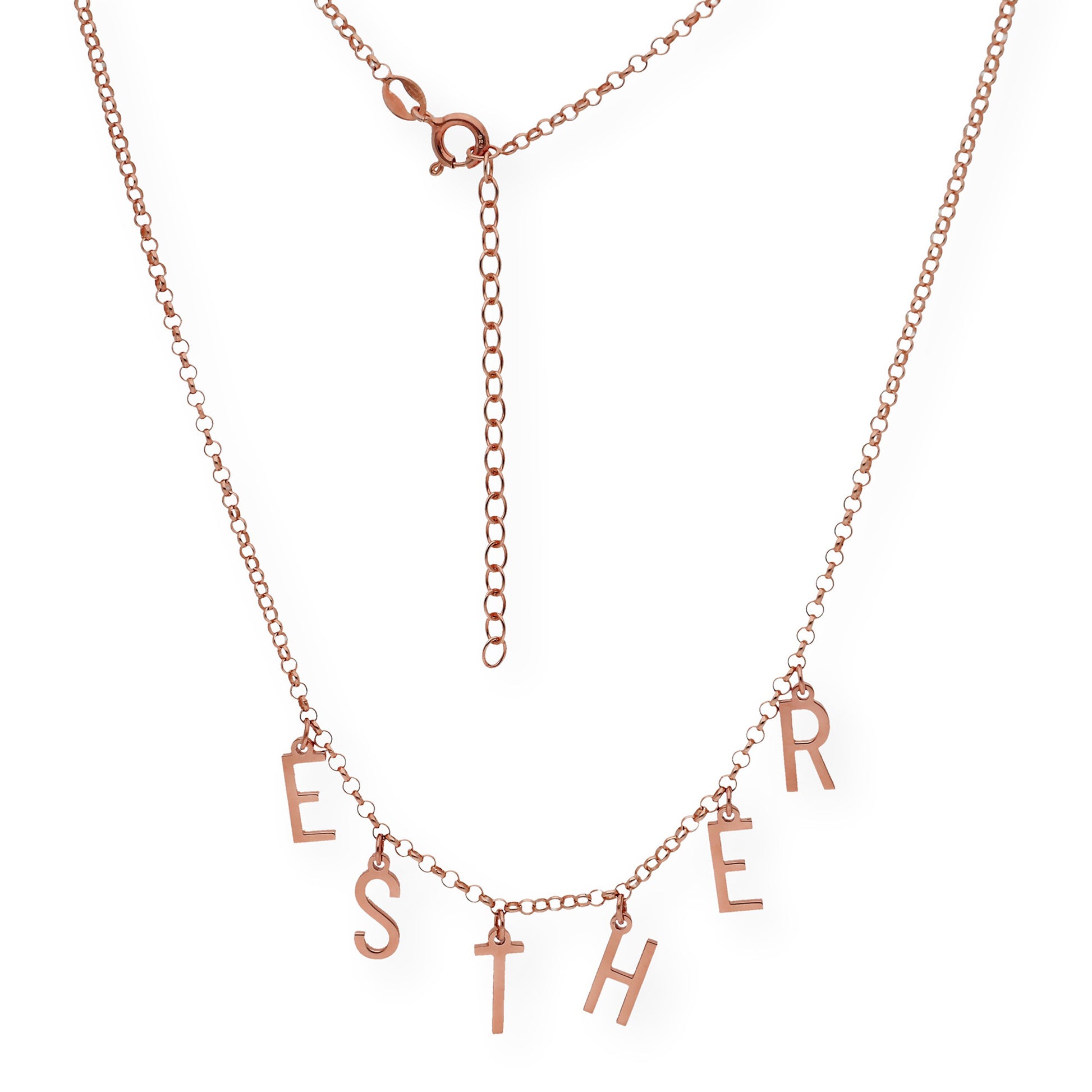 Collar Syna Nombre con Iniciales en Plata 925 con Baño de Oro 18k