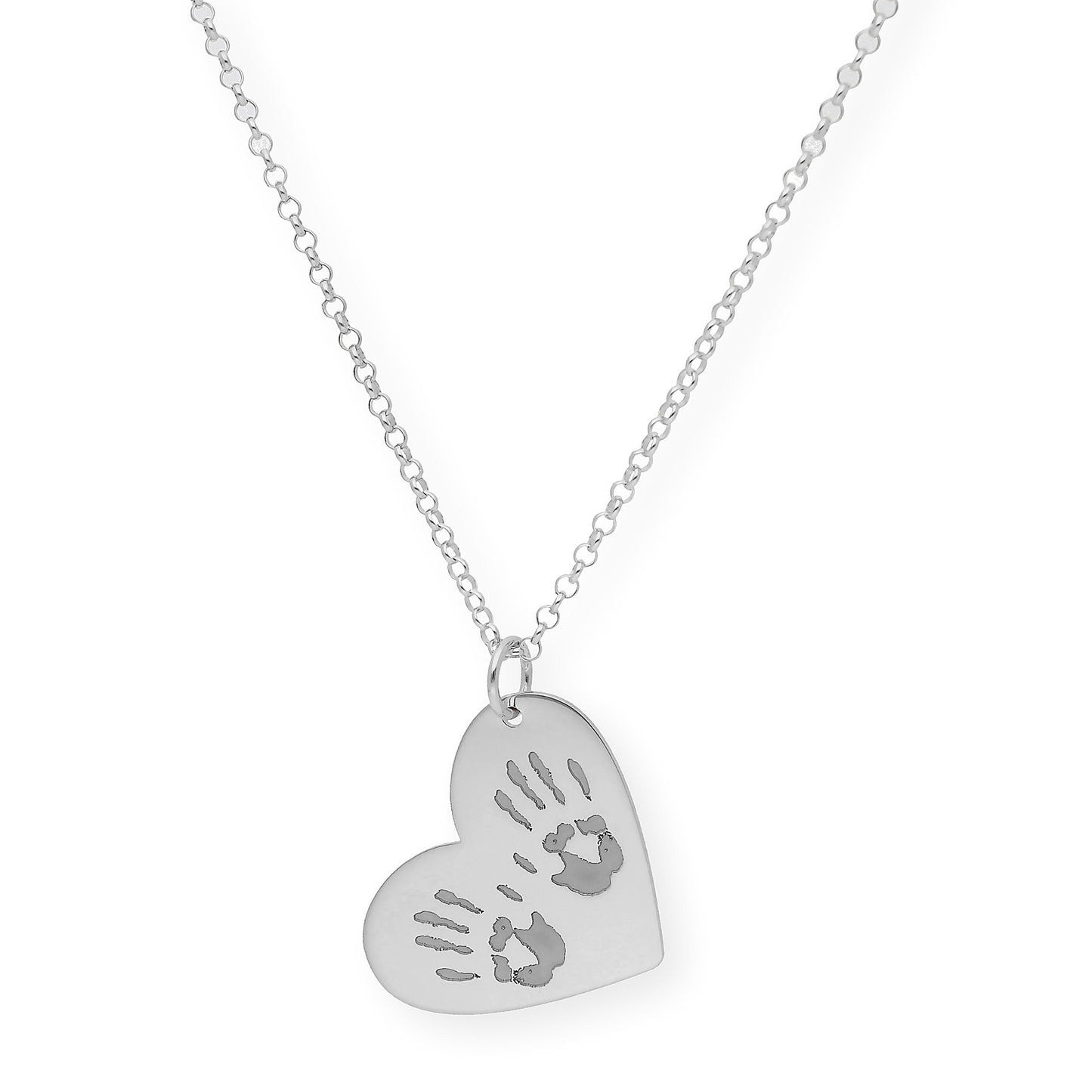 Colgante Galatea Corazón y Manos en Plata 925