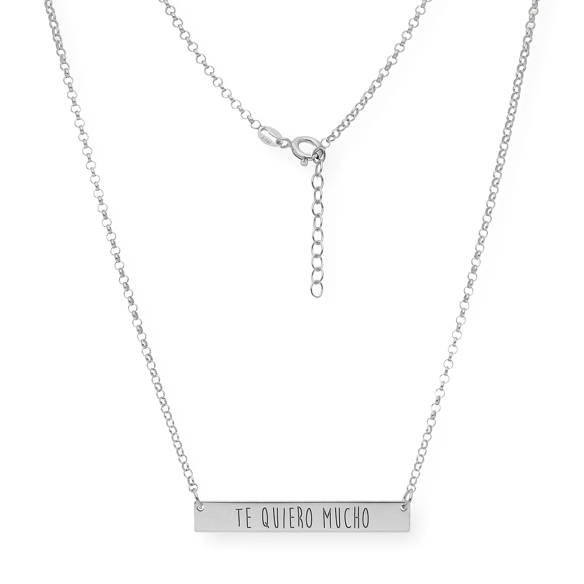 Colgante Frase Xenia en Plata 925 con Baño de Oro Rosa 18k
