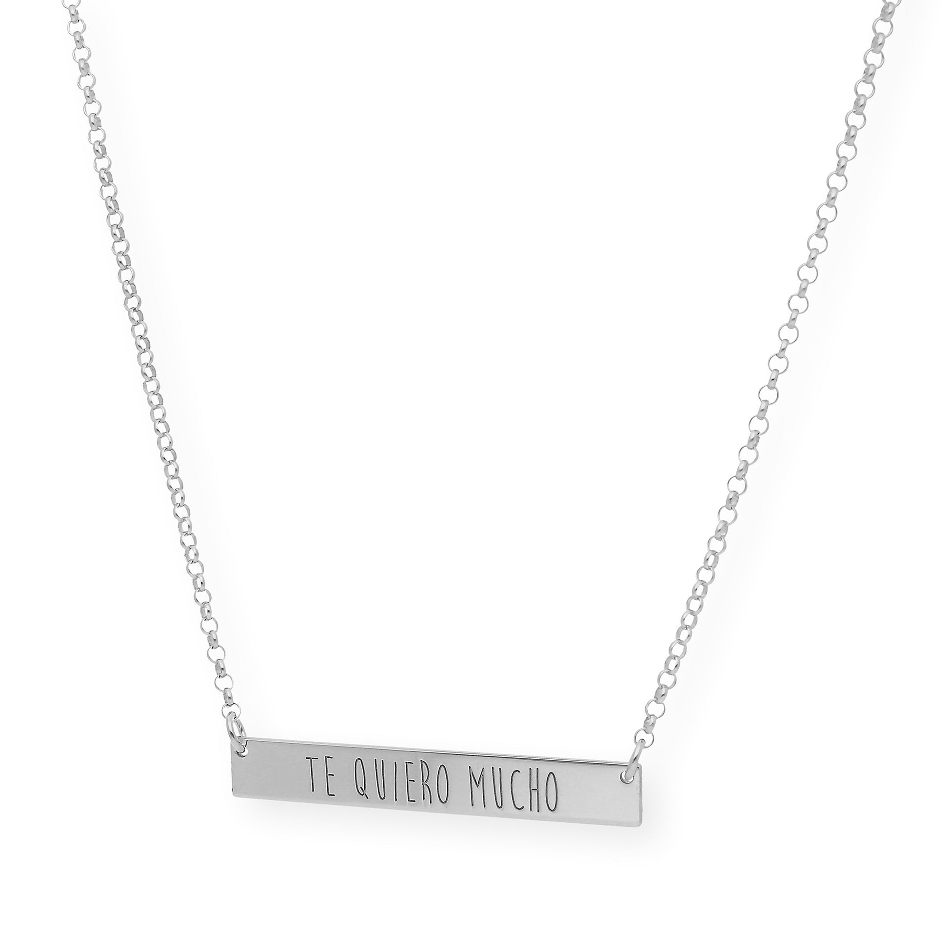 Colgante Frase Xenia en Plata 925 con Baño de Oro 18k