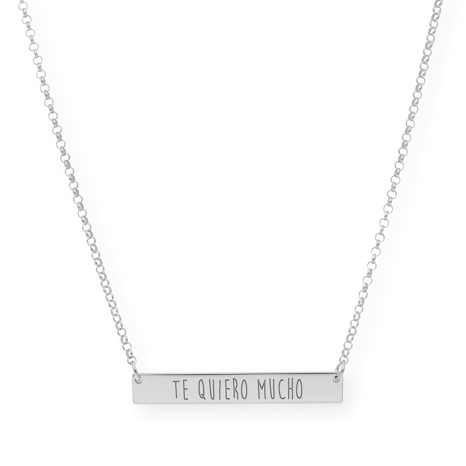 Colgante Frase Xenia en Plata 925 con Baño de Oro 18k